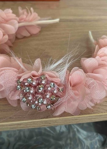 Pembe Çiçekli Bohem Saç Aksesuarı