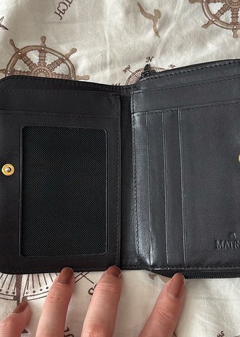 MATRAŞ Siyah Deri Fermuarlı Kadın Cüzdanı - Görsel 3