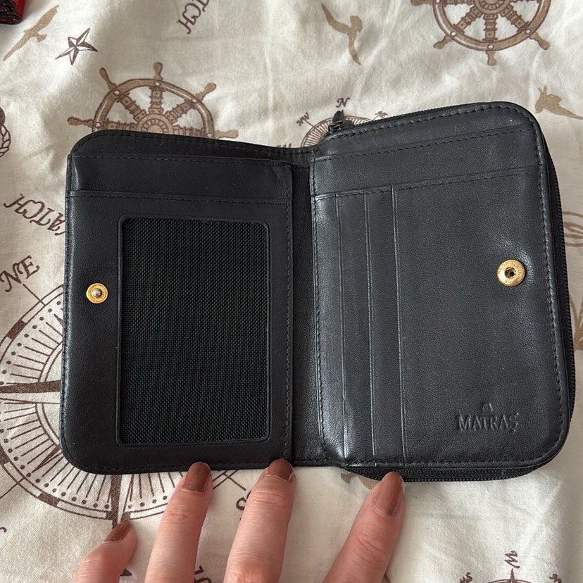 MATRAŞ Siyah Deri Fermuarlı Kadın Cüzdanı - Görsel 3