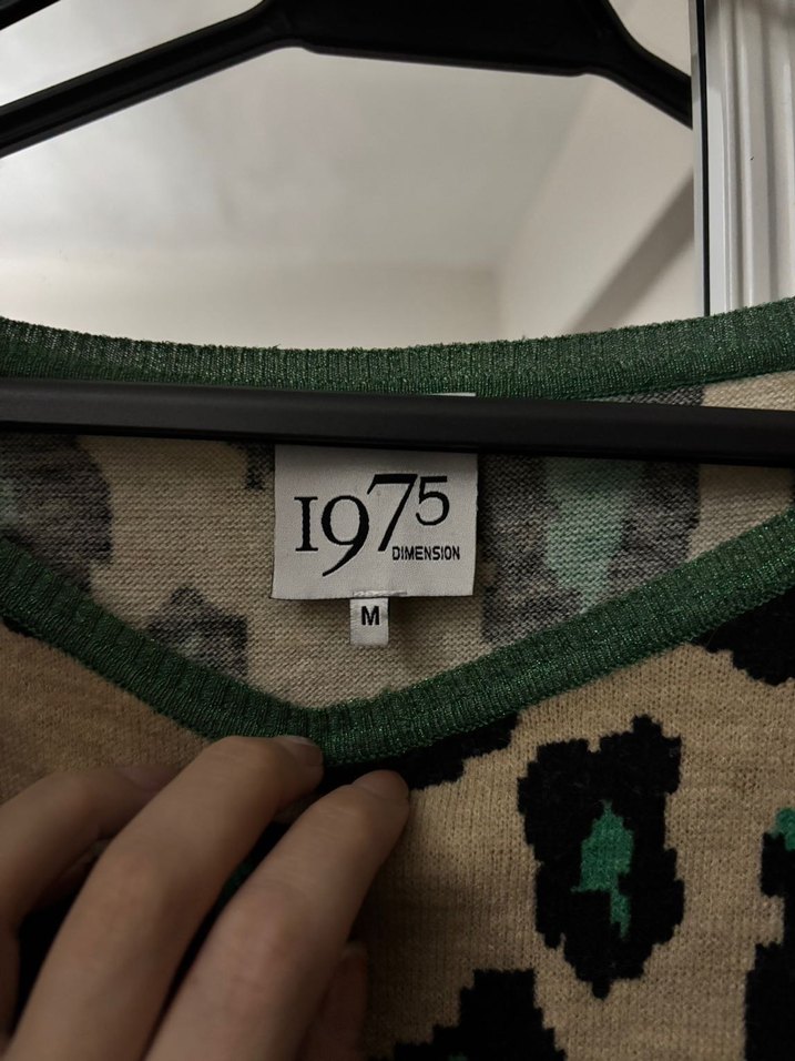 Leopar Desenli Uzun Kollu Salaş Kadın Kazak - Görsel 2