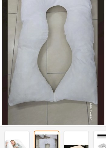 Beyaz Emzirme ve Hamilelik Yastığı - Görsel 2