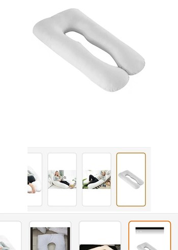 Beyaz Emzirme ve Hamilelik Yastığı - Görsel 3