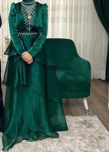 Yeşil 38 beden abiye