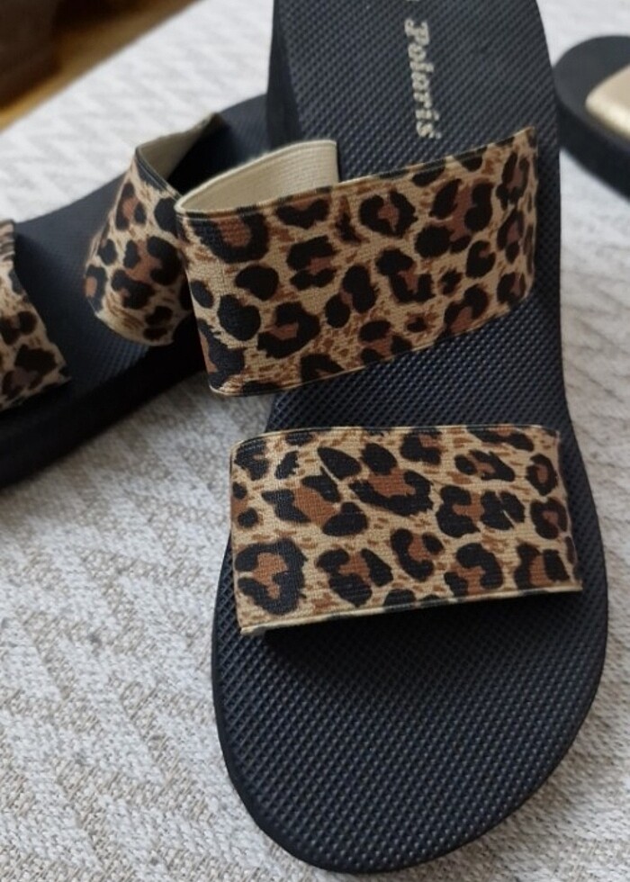 Leopar plaj terliği - Görsel 5