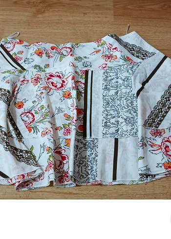 Çiçek Desenli Çok Renkli etek - Görsel 2