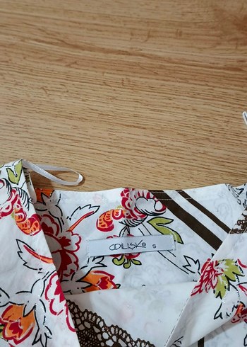 Çiçek Desenli Çok Renkli etek - Görsel 3