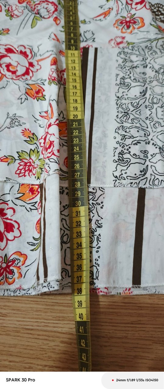 Çiçek Desenli Çok Renkli etek - Görsel 4