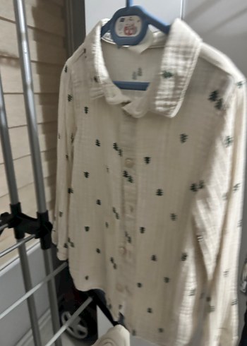 Nakışlı Pamuklu Erkek Çocuk Gömlek - Görsel 2