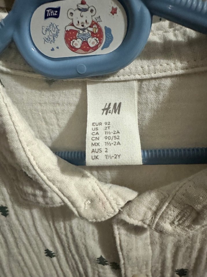 Nakışlı Pamuklu Erkek Çocuk Gömlek - Görsel 3