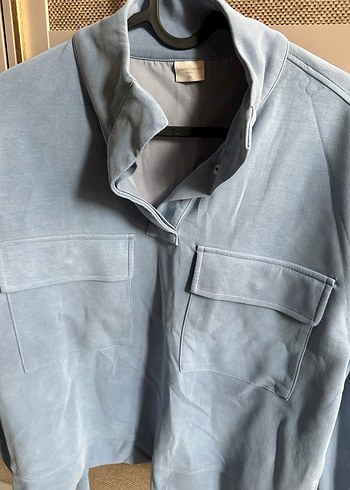 Gri Süet Düğmeli Kadın Ceket - Görsel 4
