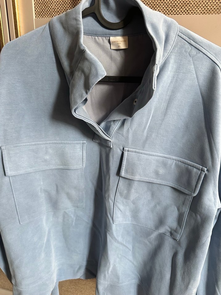 Gri Süet Düğmeli Kadın Ceket - Görsel 4