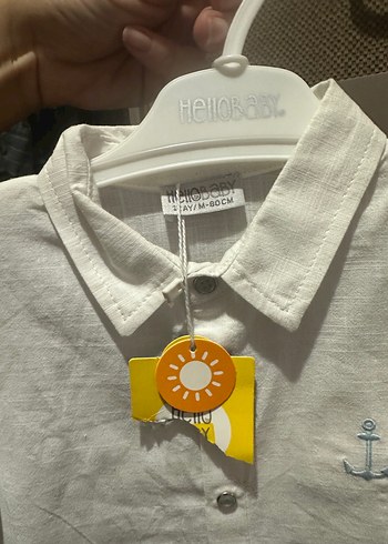 Erkek Çocuk Keten Kısa Kollu Gömlek - Görsel 2