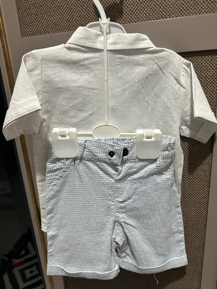 Erkek Çocuk Keten Kısa Kollu Gömlek - Görsel 3