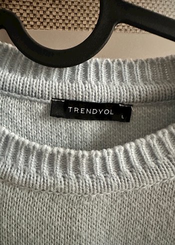 Gri Çiçek Desenli Örgü Kadın Kazak - Görsel 5