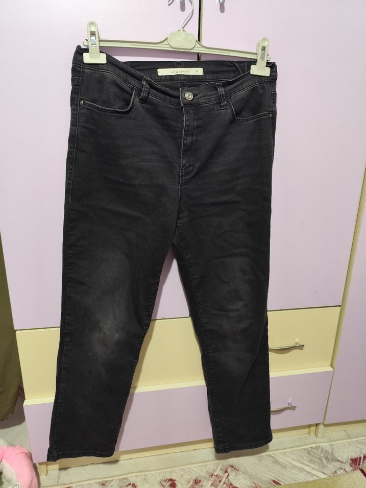 LCWJEANS Gri Düğmeli Bol Kesim Kadın Jean - Görsel 4