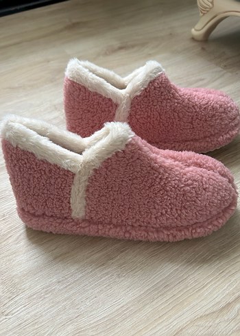 Kızlar için Pembe Sıcak Ev Terliği - Görsel 3