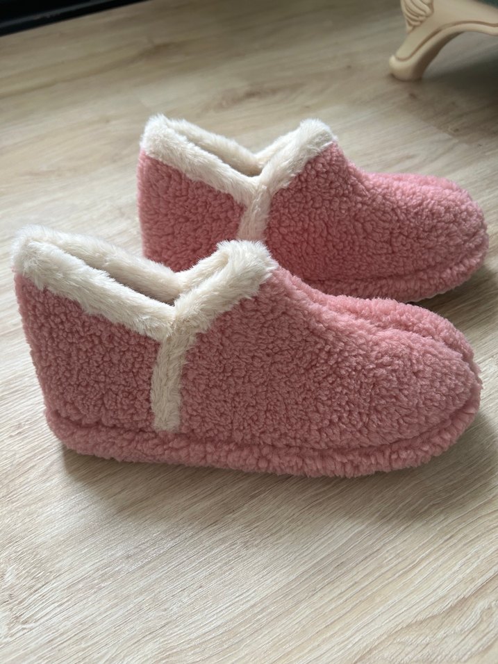 Kızlar için Pembe Sıcak Ev Terliği - Görsel 3