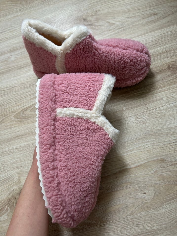 Kızlar için Pembe Sıcak Ev Terliği - Görsel 4