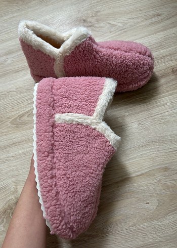 Kızlar için Pembe Sıcak Ev Terliği - Görsel 3