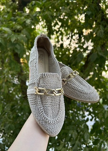 Diğer Örgü Kumaşlı Bej Kadın Loafer