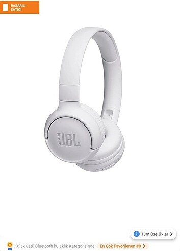 JBL Tune 560bt Bluetooth Kulak Üstü Kulaklık Beyaz