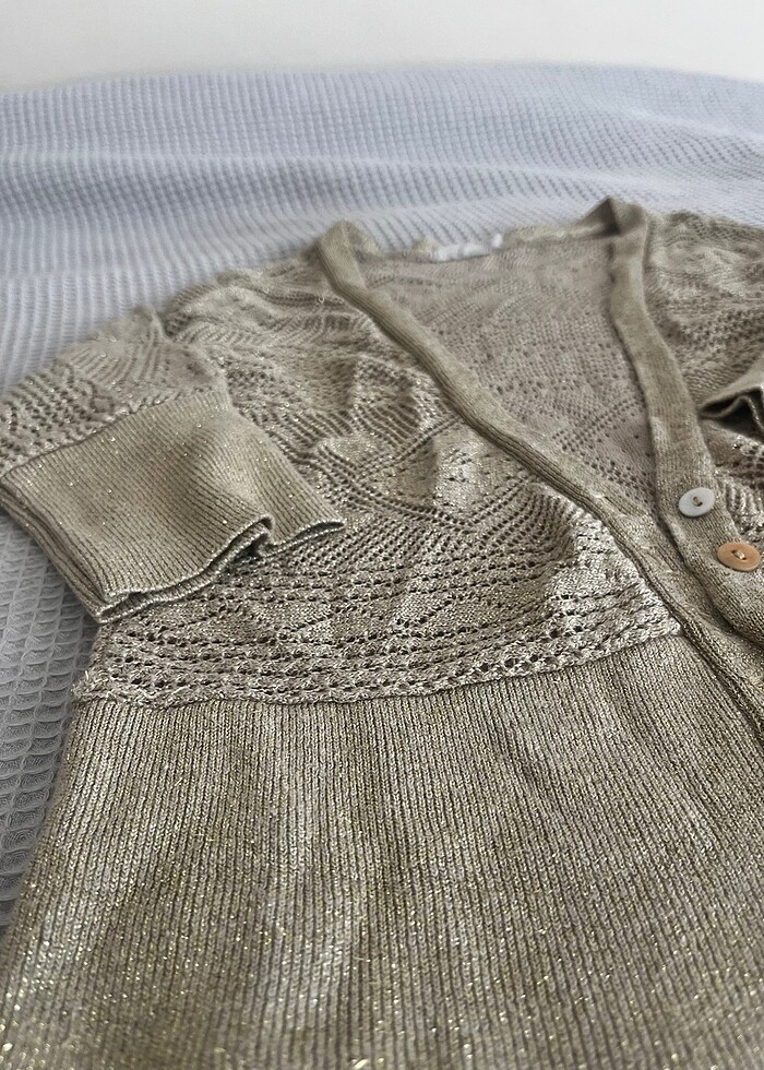 Hırka abiye simli gold - Görsel 5