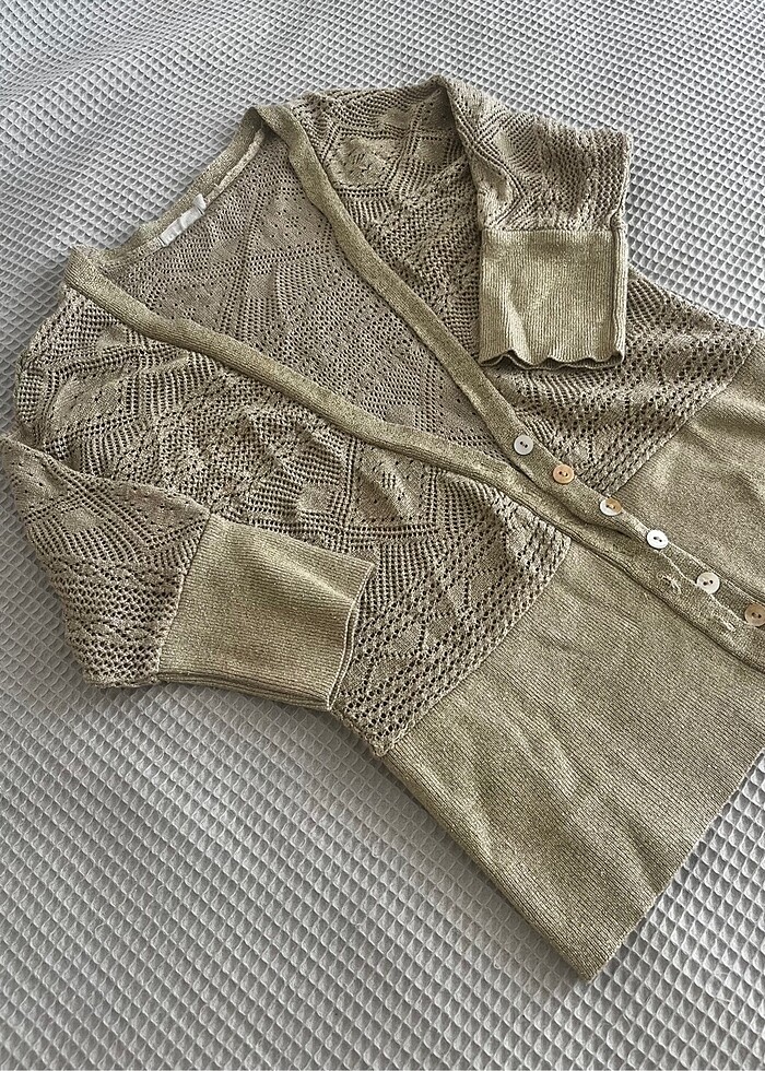 Hırka abiye simli gold - Görsel 3