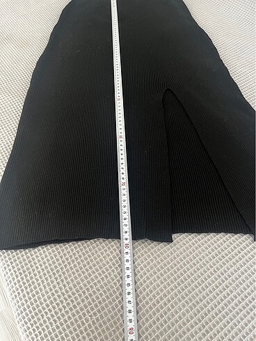 Etek örme yandan yırtmaçlı beli lastikli - Görsel 2