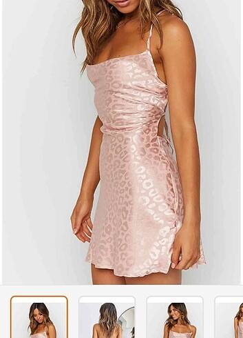 Toz pembe leopar desenli mini elbsie