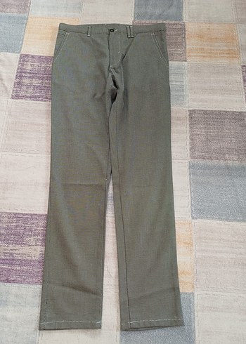 Zara Gri Regular Fit Keten Erkek Pantolon