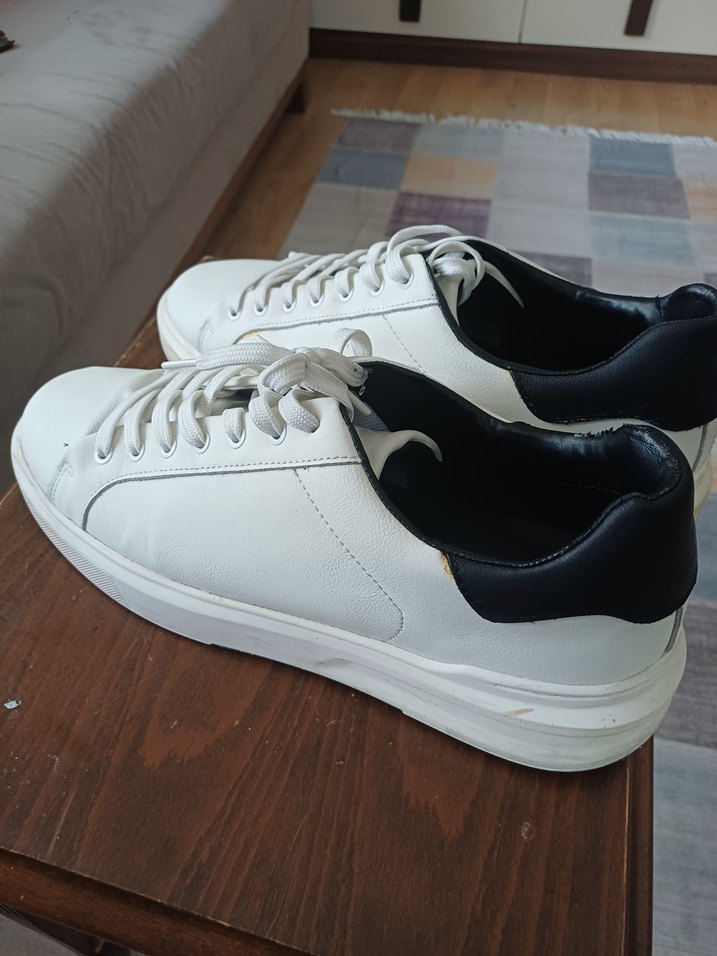 Beyaz Minimalist erkek  Spor Ayakkabı - Görsel 3