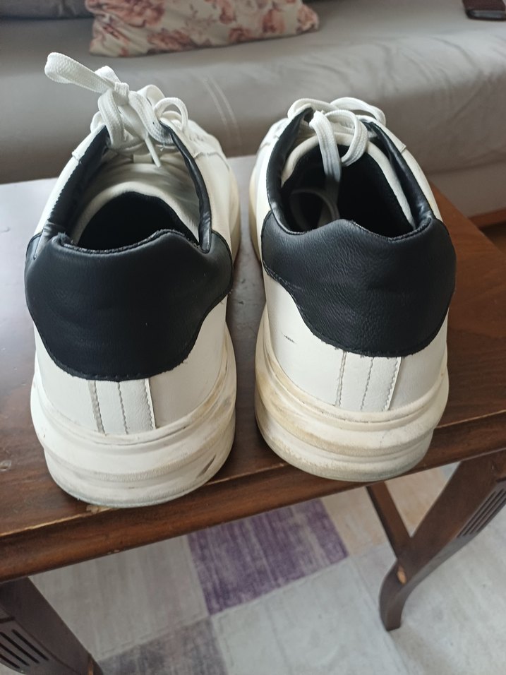 Beyaz Minimalist erkek  Spor Ayakkabı - Görsel 4