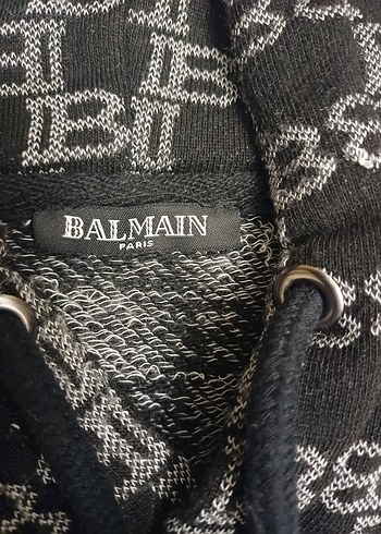 Erkek Siyah Kapüşonlu Örme Sweatshirt - Görsel 3