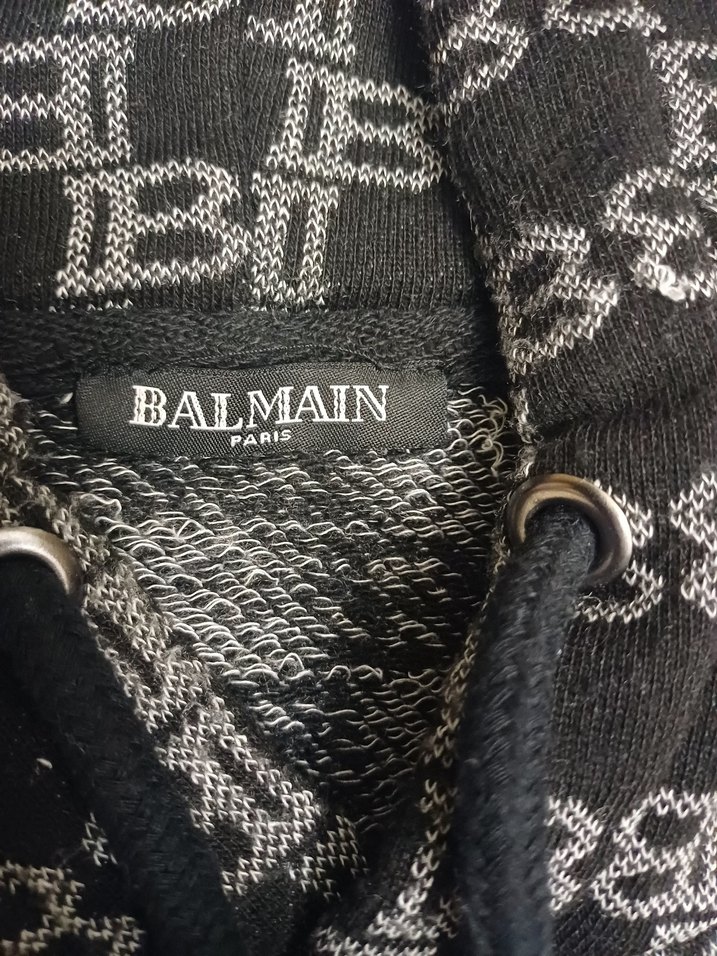 Erkek Siyah Kapüşonlu Örme Sweatshirt - Görsel 3