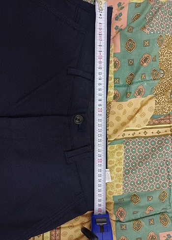 Lacivert Pilili Erkek Ofis Pantolonu - Görsel 3