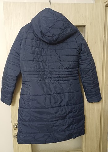 Kadın Lacivert Midi Şişme Mont - Görsel 2