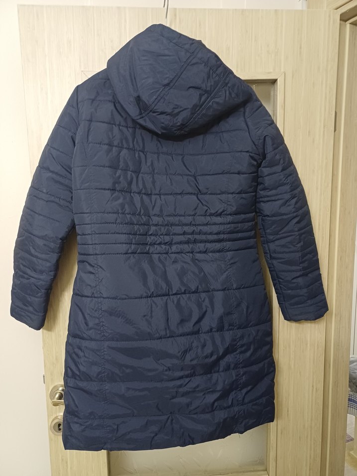 Kadın Lacivert Midi Şişme Mont - Görsel 2