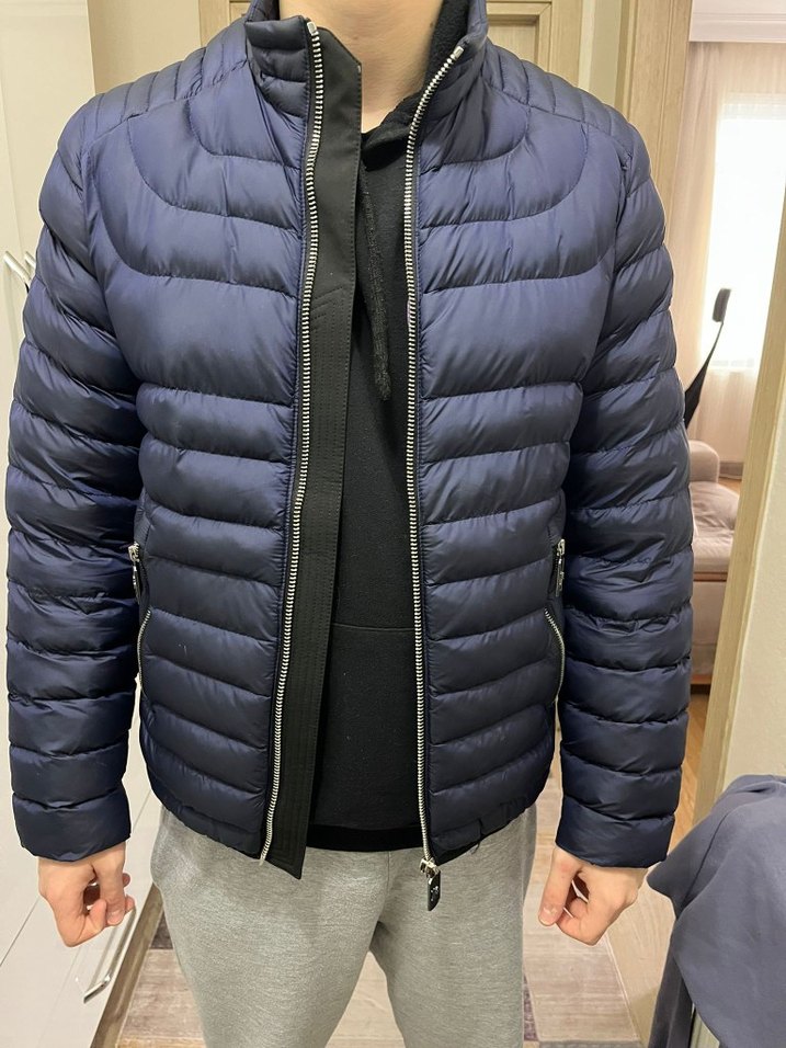 lacivert Fermuarlı Erkek Mont - Görsel 3