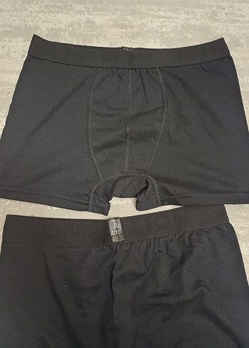 Erkek Siyah Düz Kesim Boxer 3 adettir - Görsel 2