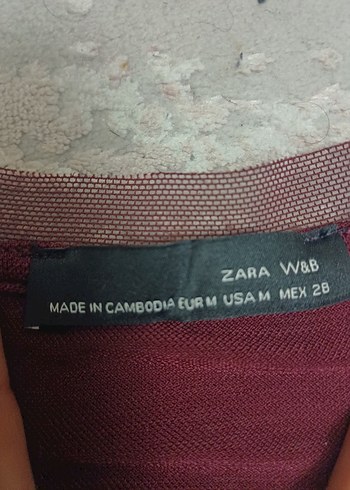 Bordo V Yakalı Kadın Uzun Kollu Gömlek - Görsel 3