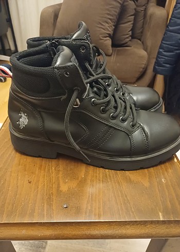 USPA Siyah Deri Biker Botlar - Görsel 2