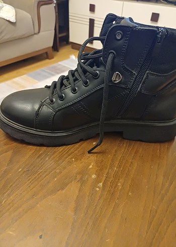 USPA Siyah Deri Biker Botlar - Görsel 5