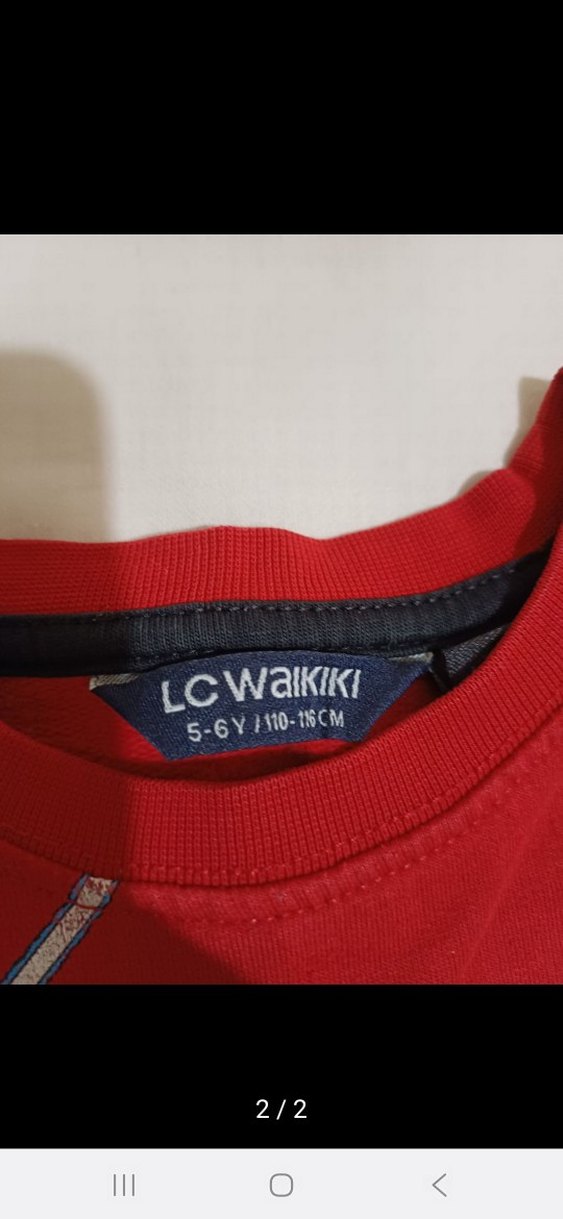 Uzun Kollu Kırmızı Star Wars Baskılı Sweatshirt - Görsel 2