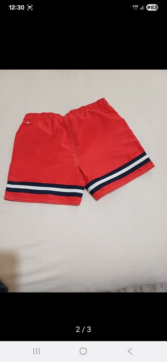 Erkek Çocuk Kırmızı Desenli Şort Mayo - Görsel 2