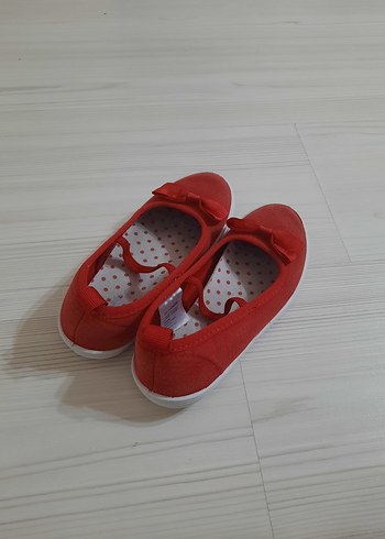 Kız Çocuk Kırmızı Fiyonk Detaylı Babet - Görsel 3