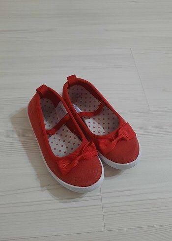 Kız Çocuk Kırmızı Fiyonk Detaylı Babet - Görsel 2