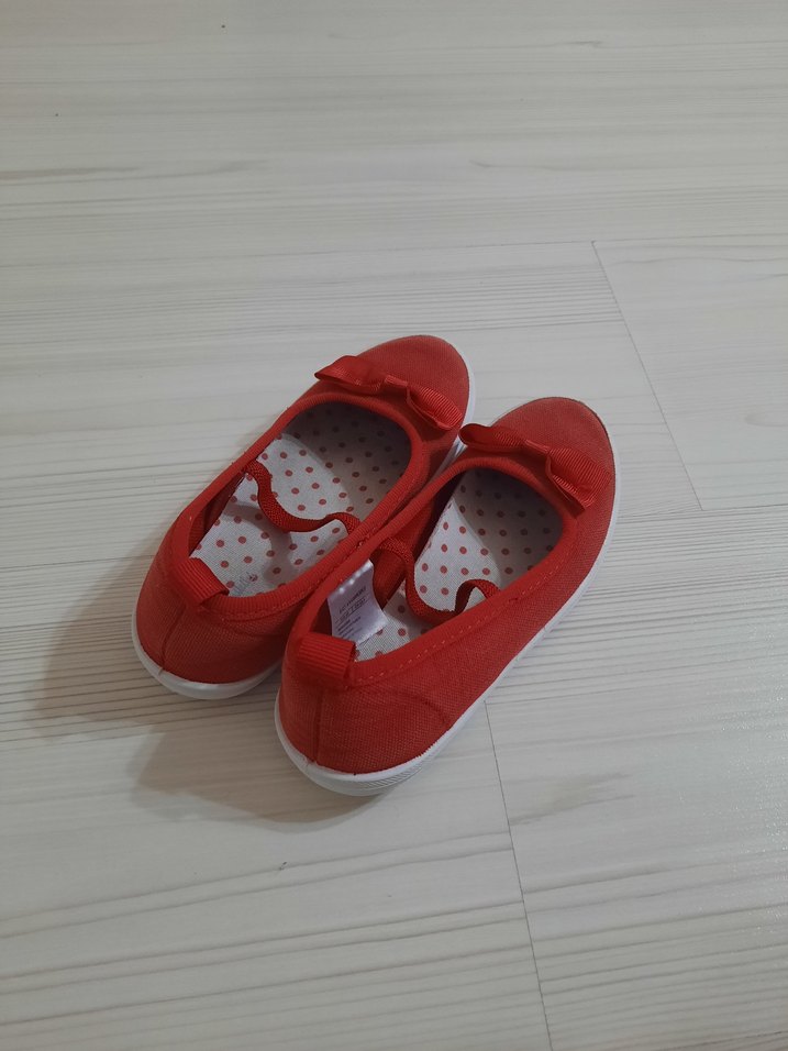 Kız Çocuk Kırmızı Fiyonk Detaylı Babet - Görsel 3