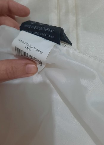 Nakışlı Beyaz Yatak Örtüsü - Görsel 7