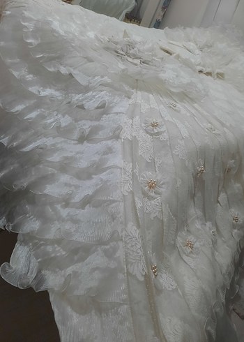 Nakışlı Beyaz Yatak Örtüsü - Görsel 13
