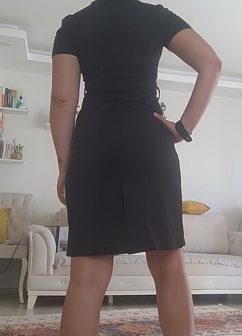 m Beden Duz siyah elbise